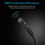 Petyoung Microphone USB à Condensateur Portable Plug & Play pour Ordinateur Pc Ordinateur de Bureau Micro Omnidirectionnel pour 