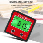 SANON Inclinomètre numérique, LCD Rapporteur d'angle numérique avec Magnétique, 4 * 90° Etanche Mesureur Angle Goniomètres Pour 