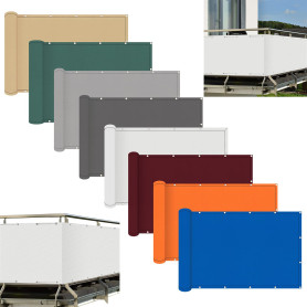 BâChe Brise Vue 50x400cm avec Attaches De CâBle Et Cordons Brise-Vue Et Pare-Soleil pour Balcon Diverses Tailles Au Choix pour J