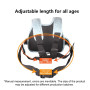 DOOK Harnais de sécurité de moto pour enfant, avec bandes réfléchissantes anti-chute, ceinture de protection pour bébé, sac à do