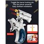 HNSYPX Mini Jouet Anti Stress Pistolets à Balles Souples Double Canon à Tir Continu,CréAtif Nouveau Style Anti Stress Jouet +12 