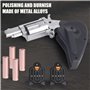 GLHYUOP Jouet Fidget Soft Bullet Guns,Style Revolver Pliage De L’Alliage Pistolet De Jet D’Obus 12 Balle Molle DéMarrable Jouets
