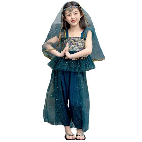 CRETUAO Costume de Danse du Ventre Indien pour Filles