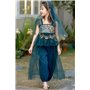 CRETUAO Costume de Danse du Ventre Indien pour Filles, Robe Fantaisie de fête d'halloween Princesse Jasmine pour Enfants, Tenues