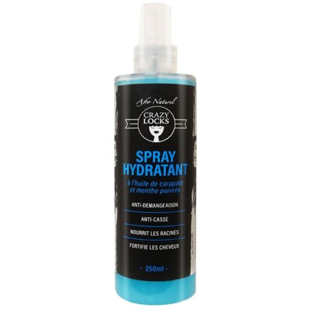 Afro naturel Crazy Locks- spray Hydratant à l'huile de carapate et menthe poivrée