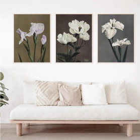 KemneT Floraison pivoine fleur plantes Murale Art Toile tableau peinture moderne nordique affiches et Tableaux murales pour salo