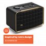 JBL Authentics 200 Enceinte Smart Home avec Wi-FI, Bluetooth et Assistants vocaux, Design rétro, Noire, Prise Britannique (Type 