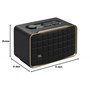 JBL Authentics 200 Enceinte Smart Home avec Wi-FI, Bluetooth et Assistants vocaux, Design rétro, Noire, Prise Britannique (Type 