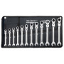 HASKYY clés à cliquet articulées I Clé à cliquet à bout libre 8 à 19 mm I kit d’outillage 12 pièces