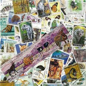 Animaux Sauvages - Collection de timbres différents Oblitérés (100)
