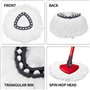 Lot de 4 Têtes de rechange pour Vileda serpillère rotative, Recharges pour serpillère en microfibre compatibles avec serpillère 