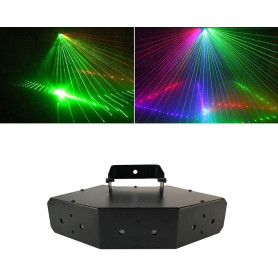 OKUGAIYA Projecteur de fête sur scène 6 canaux LED Disco Lights DJ Disco Lights éclairage de scène activé par Le Son 50W RGBW DM