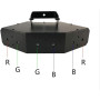 OKUGAIYA Projecteur de fête sur scène 6 canaux LED Disco Lights DJ Disco Lights éclairage de scène activé par Le Son 50W RGBW DM