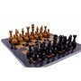 Jeu d'échecs Complet Radical 16 Pouces Fait à la Main en marbre Noir et doré Original fabriqué à la Main