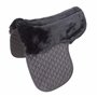 Merauno Lamb Skin GP/Jumping Half Lined Numnah Tapis de selle en peau d'agneau Noir (D)