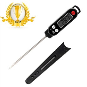 MEKUULA Thermometre de Cuisine Digital Thermomètre Alimentaire Longue Sonde Instantanée 5 Secondes LCD Large Ecran Thermomètre p