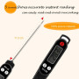 MEKUULA Thermometre de Cuisine Digital Thermomètre Alimentaire Longue Sonde Instantanée 5 Secondes LCD Large Ecran Thermomètre p