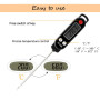MEKUULA Thermometre de Cuisine Digital Thermomètre Alimentaire Longue Sonde Instantanée 5 Secondes LCD Large Ecran Thermomètre p