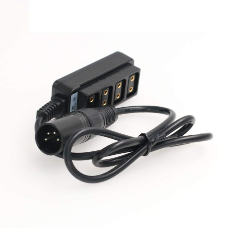 SZRMCC Anton Bauer Batterie 4 Broches XLR vers 4 Ports D Tap P Tap Splitter Cable pour Appareil Photo Arri Rouge/TVLOGIQUE