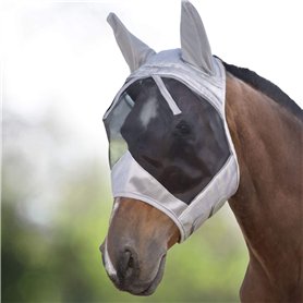 Harrison Howard Caremaster Masque anti-mouches intégral pour cheval Protège visage nez et oreilles Polaire en nylon rembourré Pr