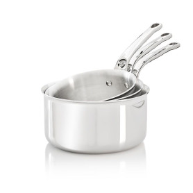 De Buyer - Lot de 3 casseroles en inox 5 couches AFFINITY - 16