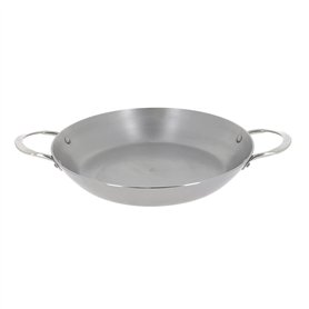 De Buyer - Poêle à paëlla en tôle d'acier MINERAL B - 32 cm - Fabriquée en France