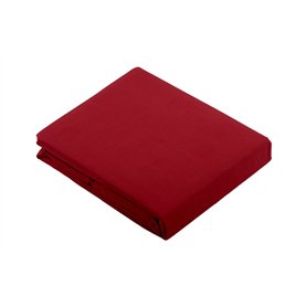 STOF - Drap Plat - Taille 300x240 cm - 100% Coton - Couleur Rouge - Modèle Alicia - Qualité Exceptionnelle - Certifié Oeko-Tex -