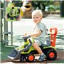 FALK - Porteur Tracteur Claas - Barre d'aide à la Marche - Dès 12 Mois - Pelle Frontale - 90% de Plastique recyclé - Fabriqué en