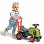 FALK - Porteur Tracteur Claas avec Barre Ergonomique d'aide à la Marche - Dès 12 Mois - 90% de Plastique recyclé - Fabriqué en F
