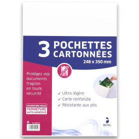 Oxford Enveloppes dos cartonné Kraft brun Lot de 3