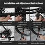 Yofab Bequille Velo pour Cube Touring Hybrid One 400 Schwarz und Blau 2019, Vélo Alliage D'aluminium Réglables La Bequille de Es