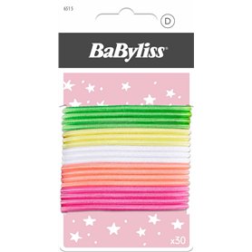 Babyliss - Elastiques cheveux - Couleurs aléatoires - Pack de 30 élastiques