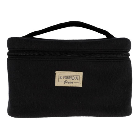 La Fabrique Green - Vanity en Coton Biologique - Grand format - Trousse de voyage - Trousse de Beauté Semi-Rigide - Rangement d'