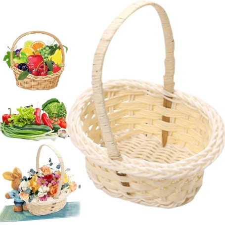 MRTURK Panier Picnic Flower Basket with Handles