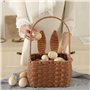 MRTURK Panier Picnic Woven Basket Storage Box Spring Picnic Basket Basket Sundry Storage Box with Handle Fruit Organizer