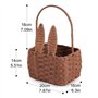 MRTURK Panier Picnic Woven Basket Storage Box Spring Picnic Basket Basket Sundry Storage Box with Handle Fruit Organizer