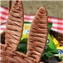 MRTURK Panier Picnic Woven Basket Storage Box Spring Picnic Basket Basket Sundry Storage Box with Handle Fruit Organizer