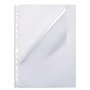 Oxford Boîte de 100 Pochettes perforées ouverture totale en angle A4 polypropylène lisse - Transparent