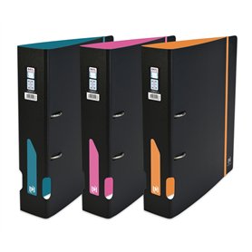 OXFORD Classeur à Levier For Students A4XL Dos 70mm 2 Anneaux Couverture Polypro Expansé Coloris Bicolores Assortis