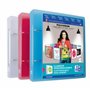 OXFORD Classeur Polyvision 17x22 Dos 40mm 2 Anneaux Ronds Couverture Polypro Translucide Coloris Assortis