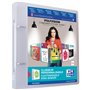OXFORD Classeur Polyvision 17x22 Dos 40mm 2 Anneaux Ronds Couverture Polypro Translucide Coloris Assortis