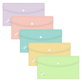 Oxford Urban Documents DL Portefeuille en Plastique Opaque Assorti Pastel Lot de 5