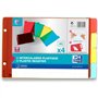 ELBA 39483 Intercalaire PVC Épais Fiches Étiquettes Pré-imprimées Épaisseur 12/100e Cristal Assorties