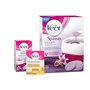 Veet Spawax Chauffe Cire Electrique - Epilation Cire Chaude sans Bande - 1 Appareil et 3 boîtes de 6 recharges Figue Sucrée (Cha