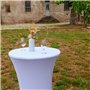 Table mange debout pliable diamètre 60cm hauteur 110cm - Table haute pliante de bar - Plateau résine Structure Acier laquée