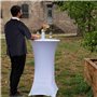 Table mange debout pliable diamètre 60cm hauteur 110cm - Table haute pliante de bar - Plateau résine Structure Acier laquée