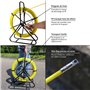 Aiguille tire fil sur dévidoir - 6mm - longueur 100m - Tire câble électricien Fibre de verre