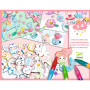 DJECO Kit Créatif Coloriage & Collage 100 Formes - Enfants 3 à 6 Ans - Contient 6 Décors