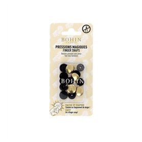 Bohin Boutons Pressions métal sans Pince 14mm doré