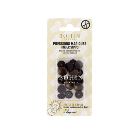 Bohin Boutons Pressions métal sans Pince 14mm cuivre